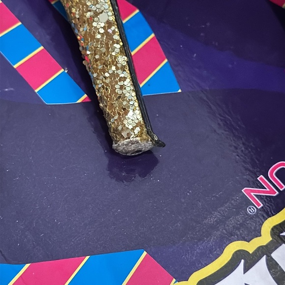 Fun Taisma Gold Glitter Peep-Toe Pump High Heels shoes Sz 9 original box - Picture 8 of 11